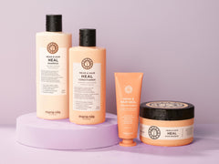 Maria Nila Head & Hair Heal application scene with conditioner on damp hair.
