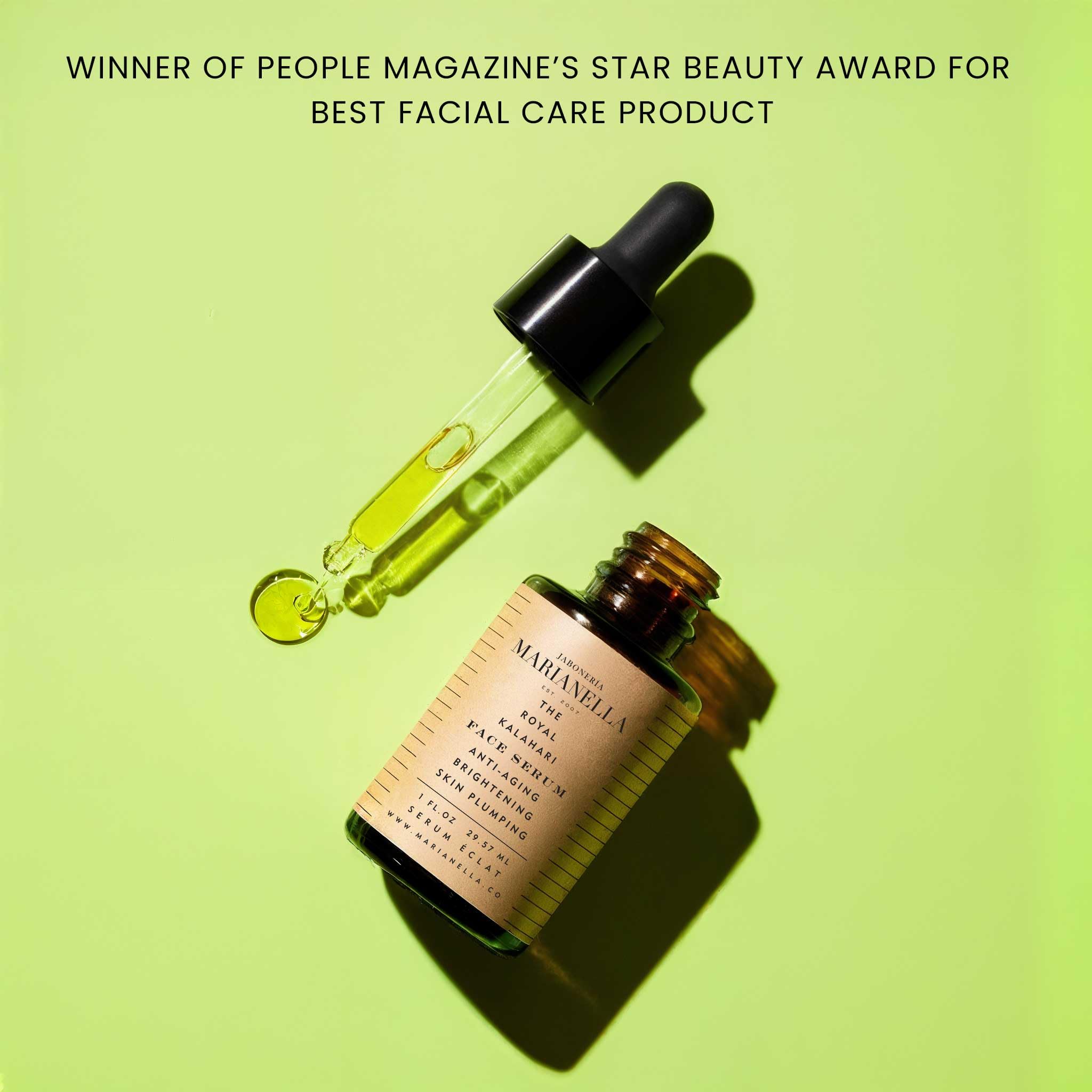 Marianella camellia seed oil hydration shot demonstrates deep moisture.