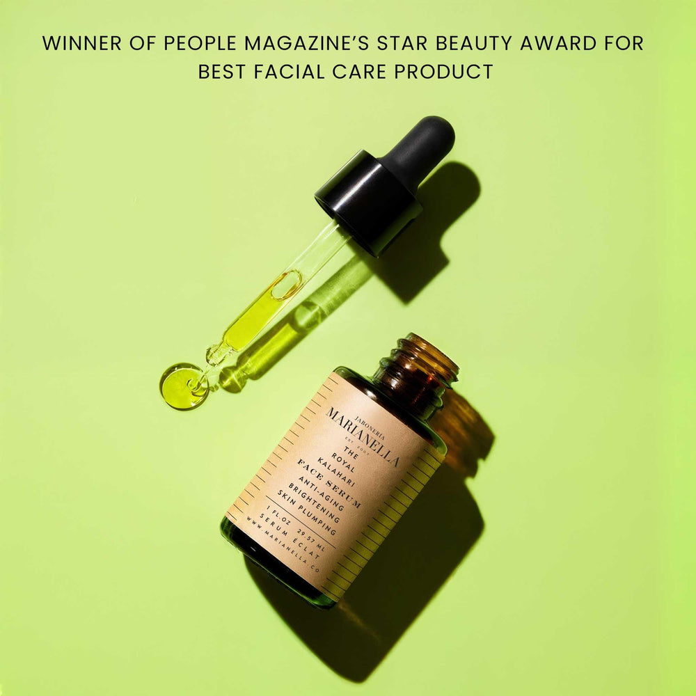 Marianella camellia seed oil hydration shot demonstrates deep moisture.