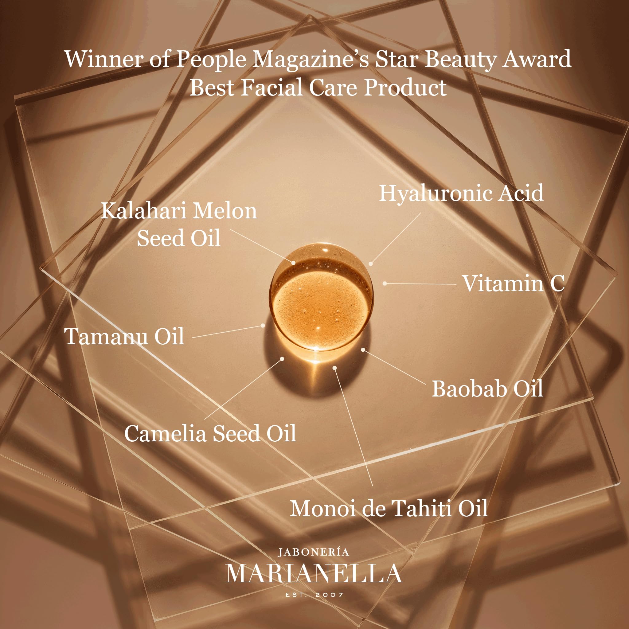 Marianella serum application routine image demonstrates easy daily use.