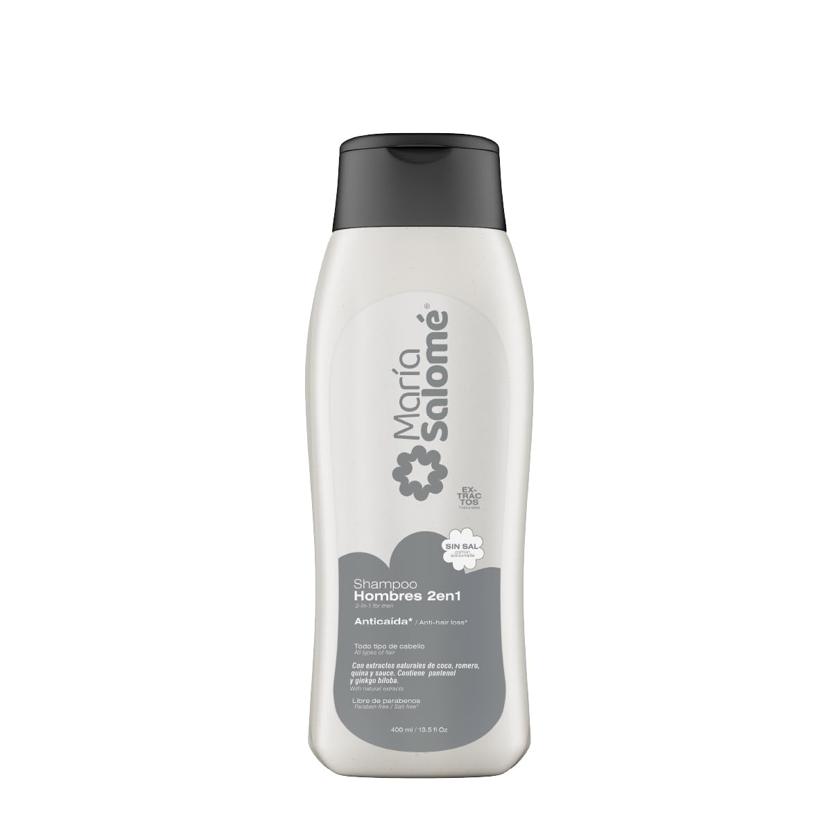 Maria Salome 2-in-1 shampoo bottle front for a hydrating cleanse