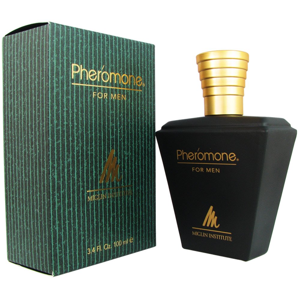 Marilyn Miglin Pheromone for Men bottle in focus, ideal for casual wear