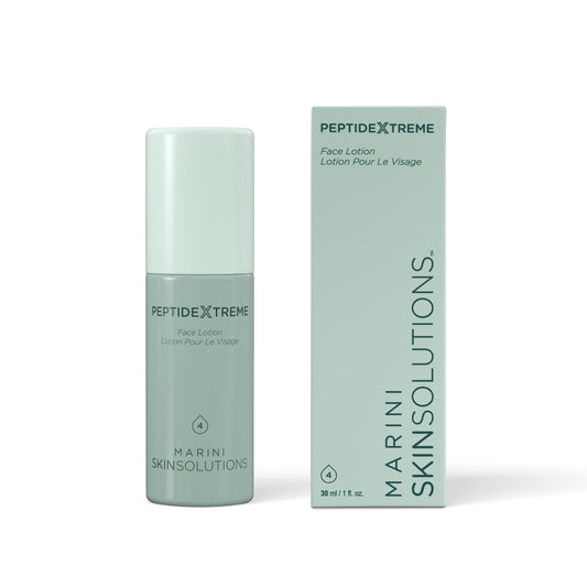 Marini SkinSolutions PeptideXtreme bottle ready for lightweight anti-aging hydration.