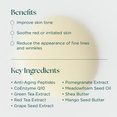 Marini SkinSolutions PeptideXtreme ingredients map featuring CoQ10 and tea extracts.