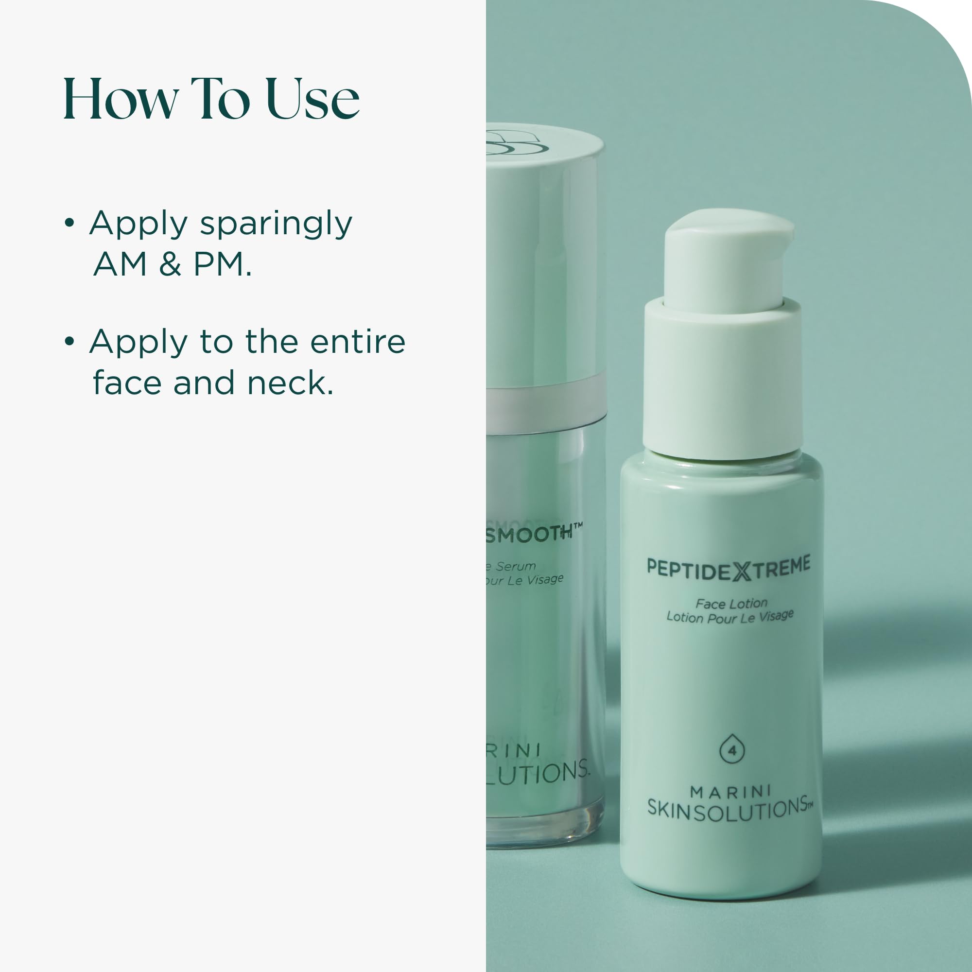 Marini SkinSolutions PeptideXtreme texture close-up showing creamy, soothing formula.