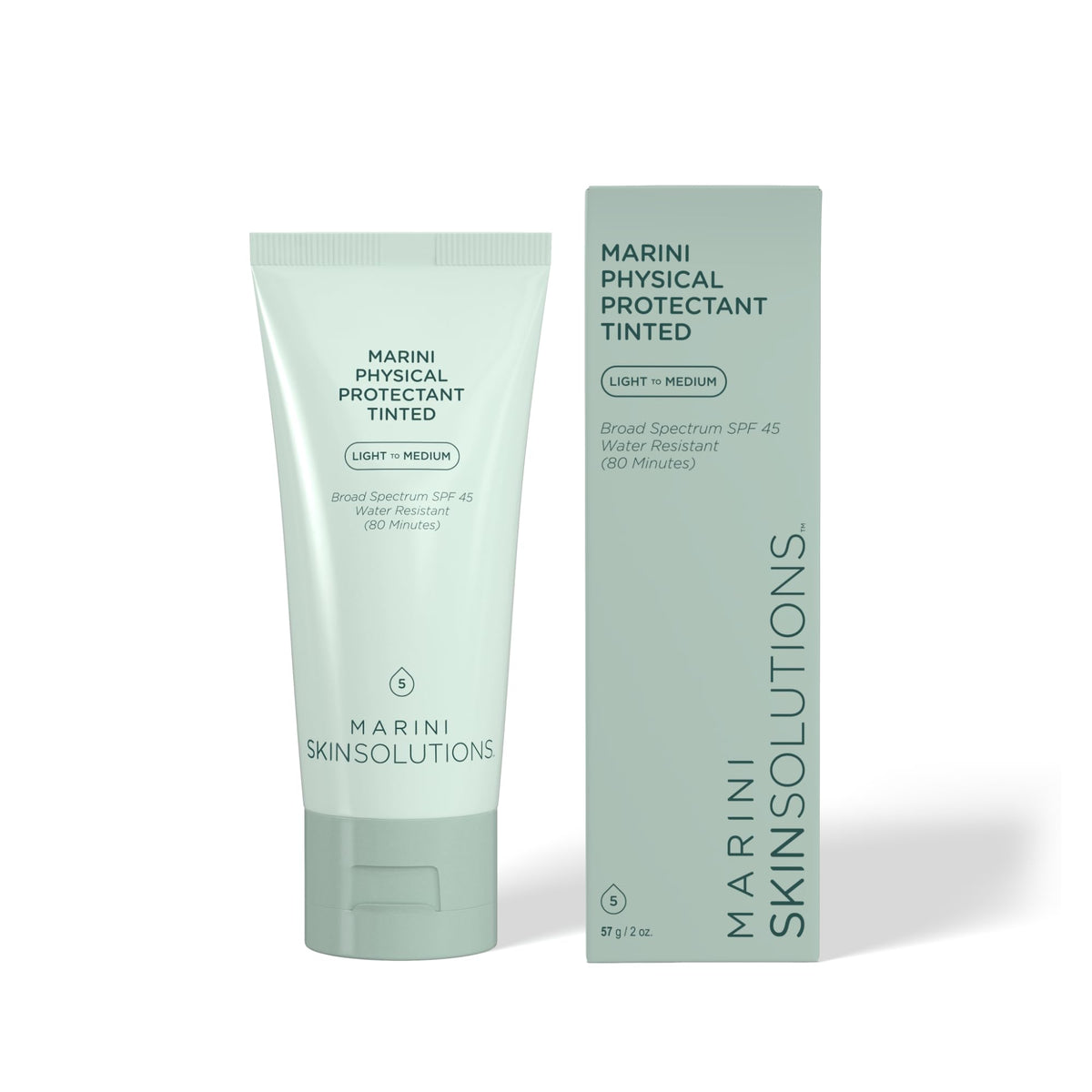 Marini SkinSolutions Physical Protectant Tinted front view with SPF 45 and universal tint