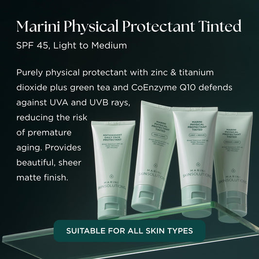Marini SkinSolutions tinted texture closeup highlighting oil-control and matte finish