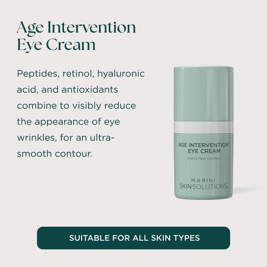 Marini SkinSolutions Age Intervention Eye Cream applicator showing precise application