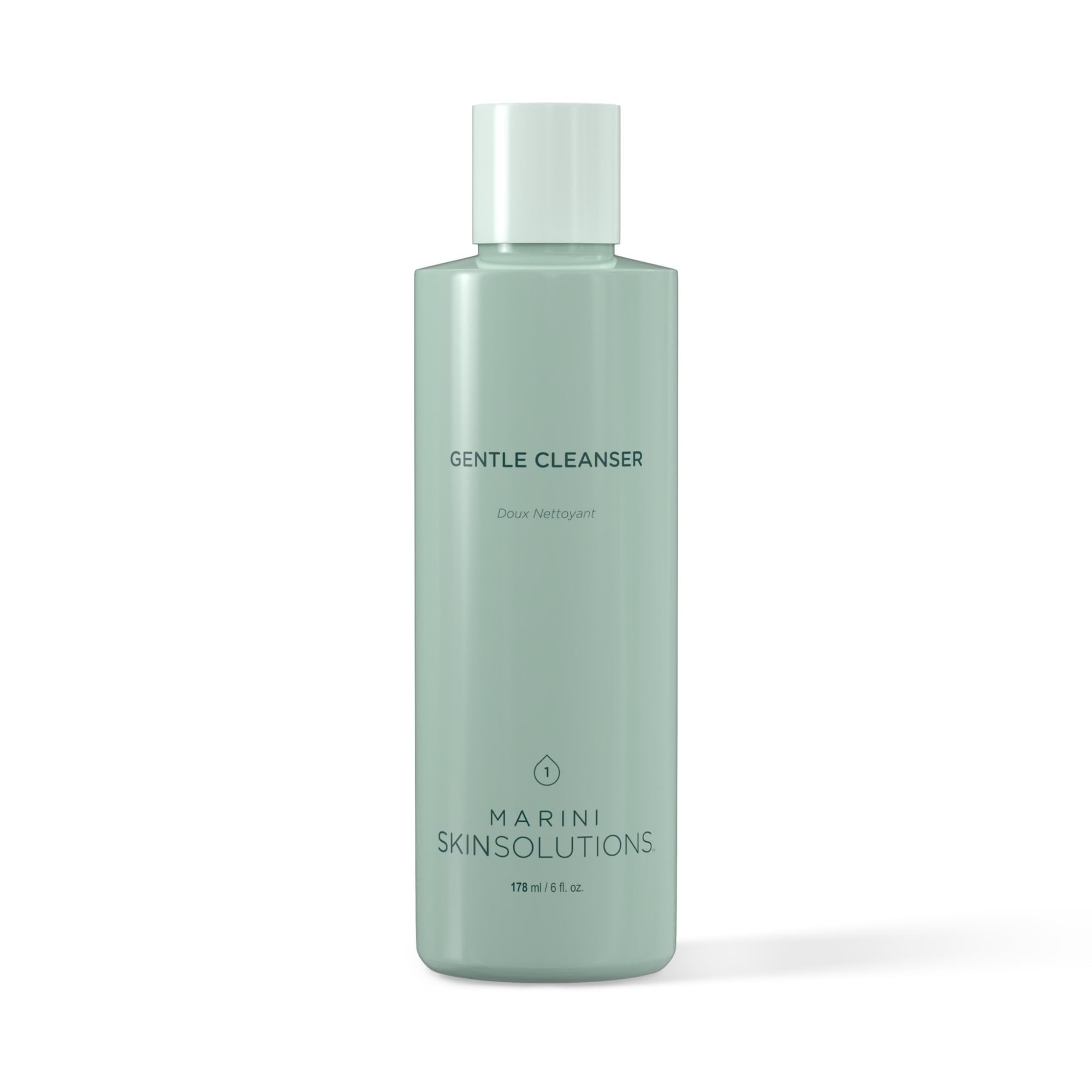 Marini SkinSolutions Age Intervention Gentle Cleanser bottle showing mild formula for sensitive skin.