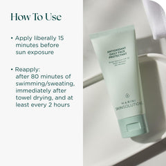 Marini SkinSolutions formula highlights hyaluronic acid and Beta Glucan in active ingredients