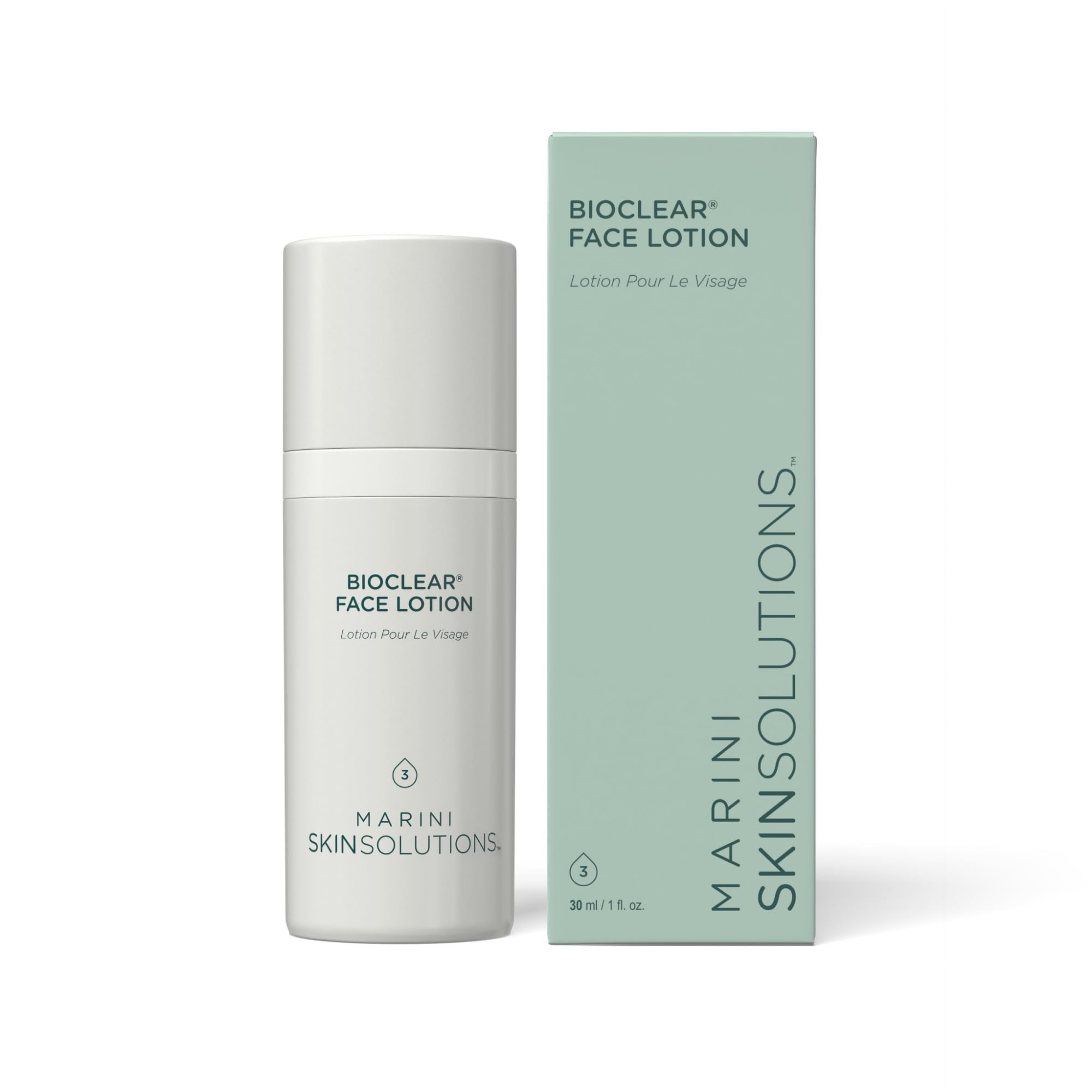 Marini SkinSolutions Bioclear Face Lotion packaging for daily use.