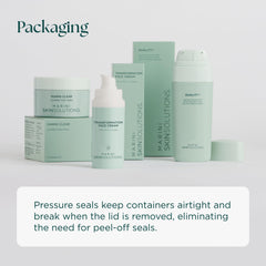 Marini SkinSolutions Bioglycolic rinse-washcloth after cleansing.