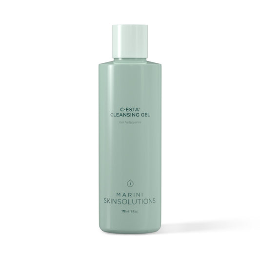 Marini SkinSolutions C-ESTA cleansing gel bottle offers gentle daily cleansing.