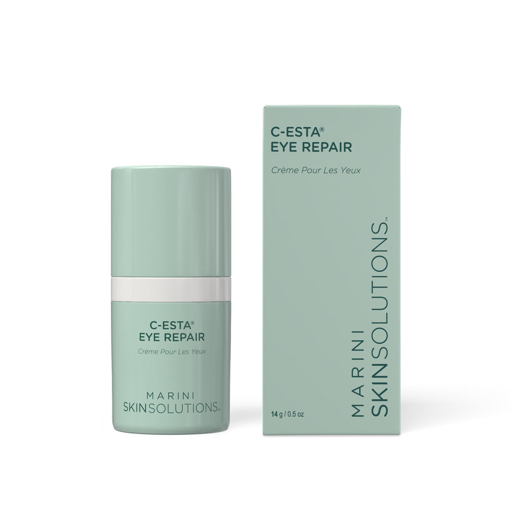 Marini SkinSolutions C-ESTA Eye Repair bottle pour, lightweight antioxidant serum for eyes