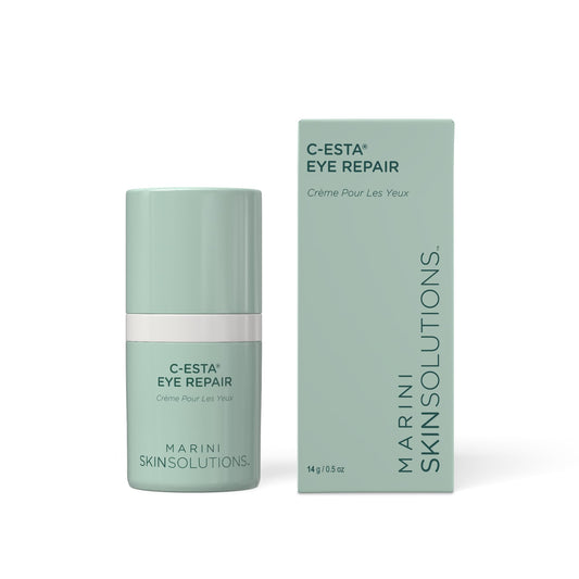 Marini SkinSolutions C-ESTA Eye Repair bottle pour, lightweight antioxidant serum for eyes