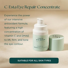 Marini SkinSolutions C-ESTA Eye Repair jar closeup, creamy texture for under-eye care