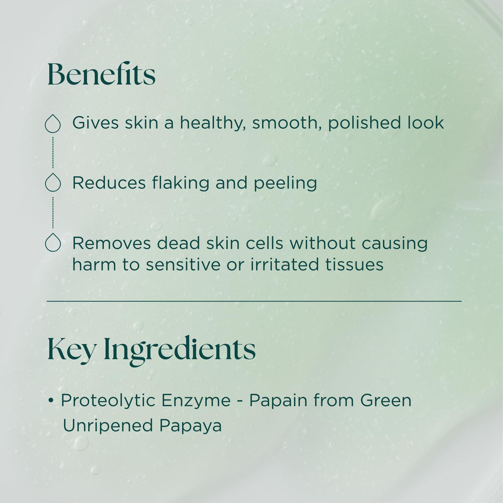 Creamy lather on skin showing gentle exfoliation with Clean Zyme