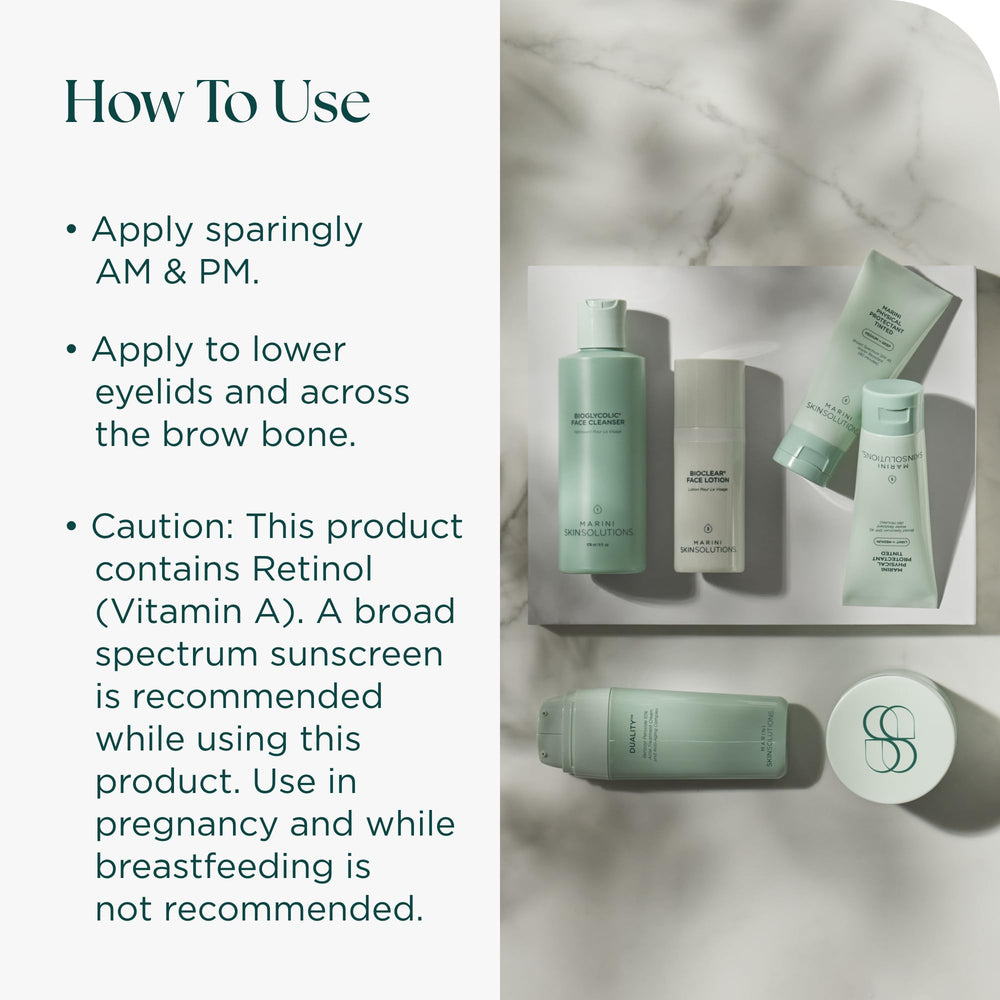 Marini SkinSolutions Eye Cream closeup showing lightweight hydration