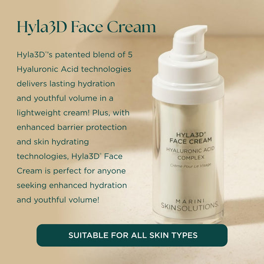 Hyla3D cream texture closeup shows silky, moisture-rich finish