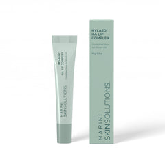 Marini SkinSolutions Hyla3D Lip Complex packaging shows hydration-focused lip care