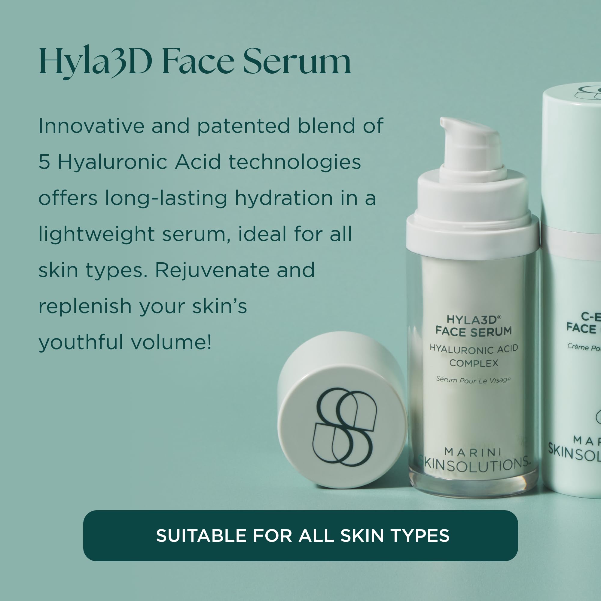 Marini SkinSolutions Hyla3D serum dropper dispensing precise hydration