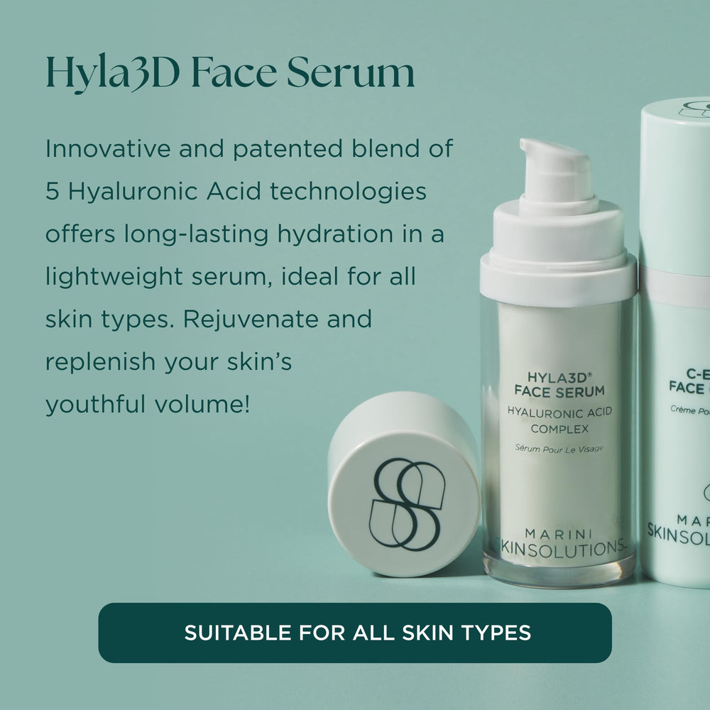 Marini SkinSolutions Hyla3D serum dropper dispensing precise hydration