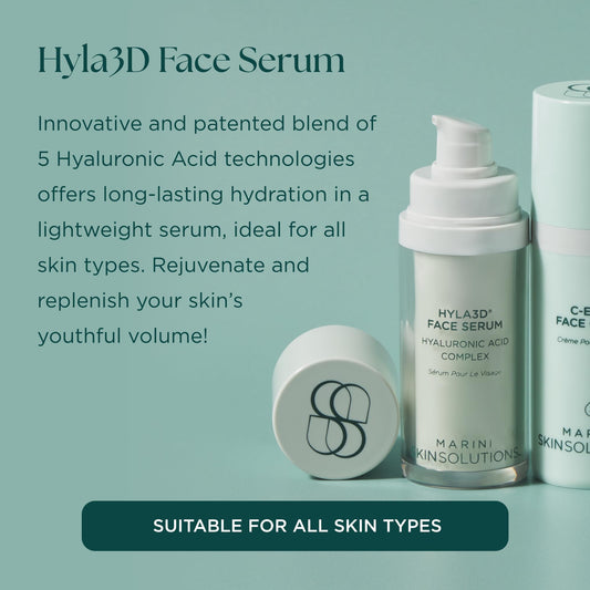 Marini SkinSolutions Hyla3D serum dropper dispensing precise hydration