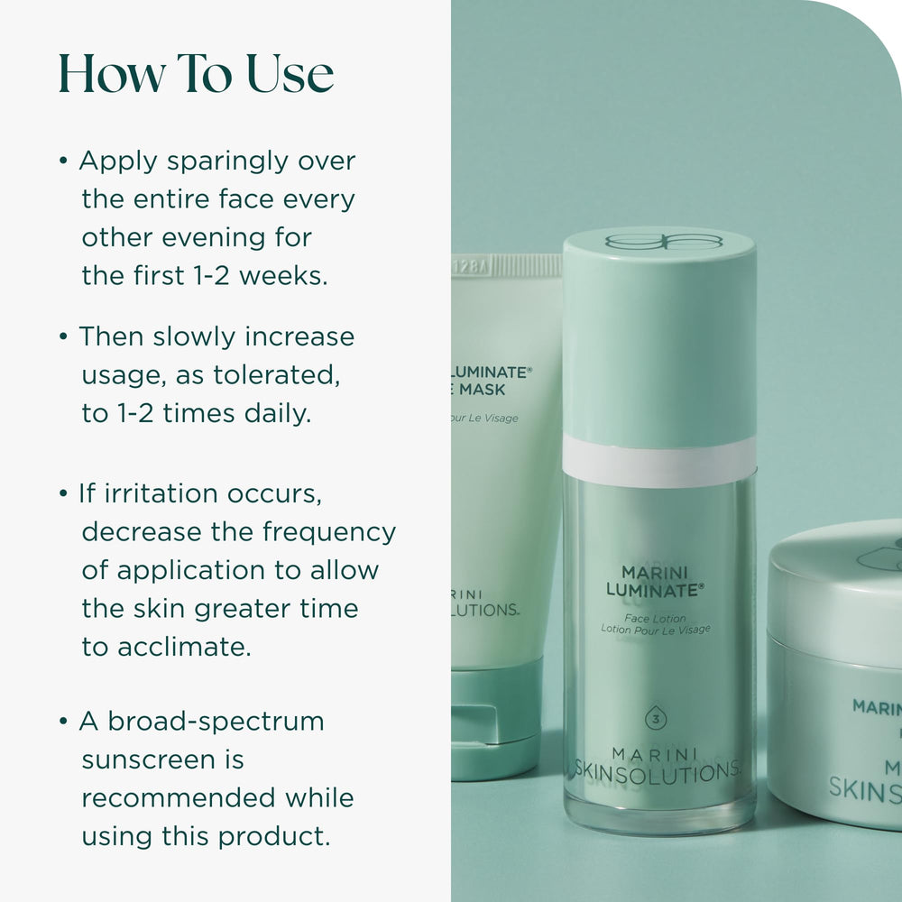 Marini SkinSolutions Luminate cream swirl, luxurious routine texture