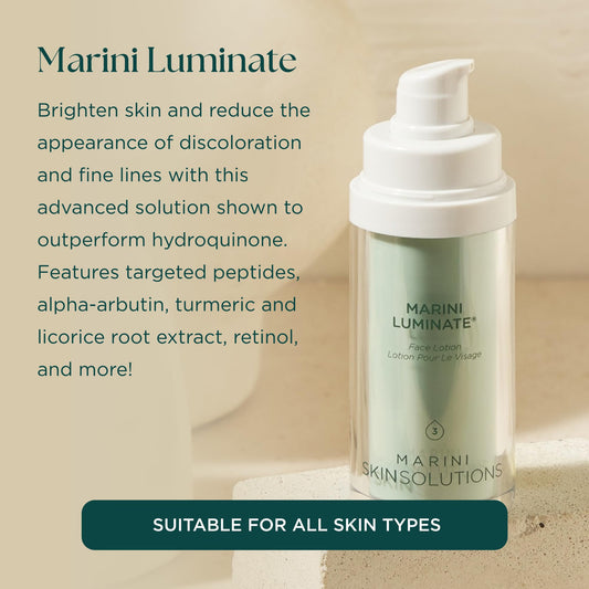 Marini SkinSolutions Luminate jar close-up, rich anti-aging texture