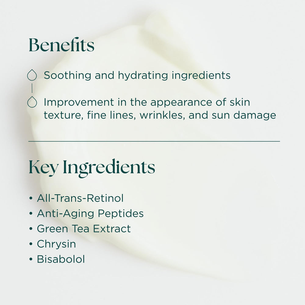 Marini SkinSolutions Retinol Plus pump bottle demonstrates easy nightly application for skin refinement.