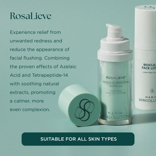 RosaLieve azelaic acid ingredient close-up highlighting tone-evening potential and gentle care.