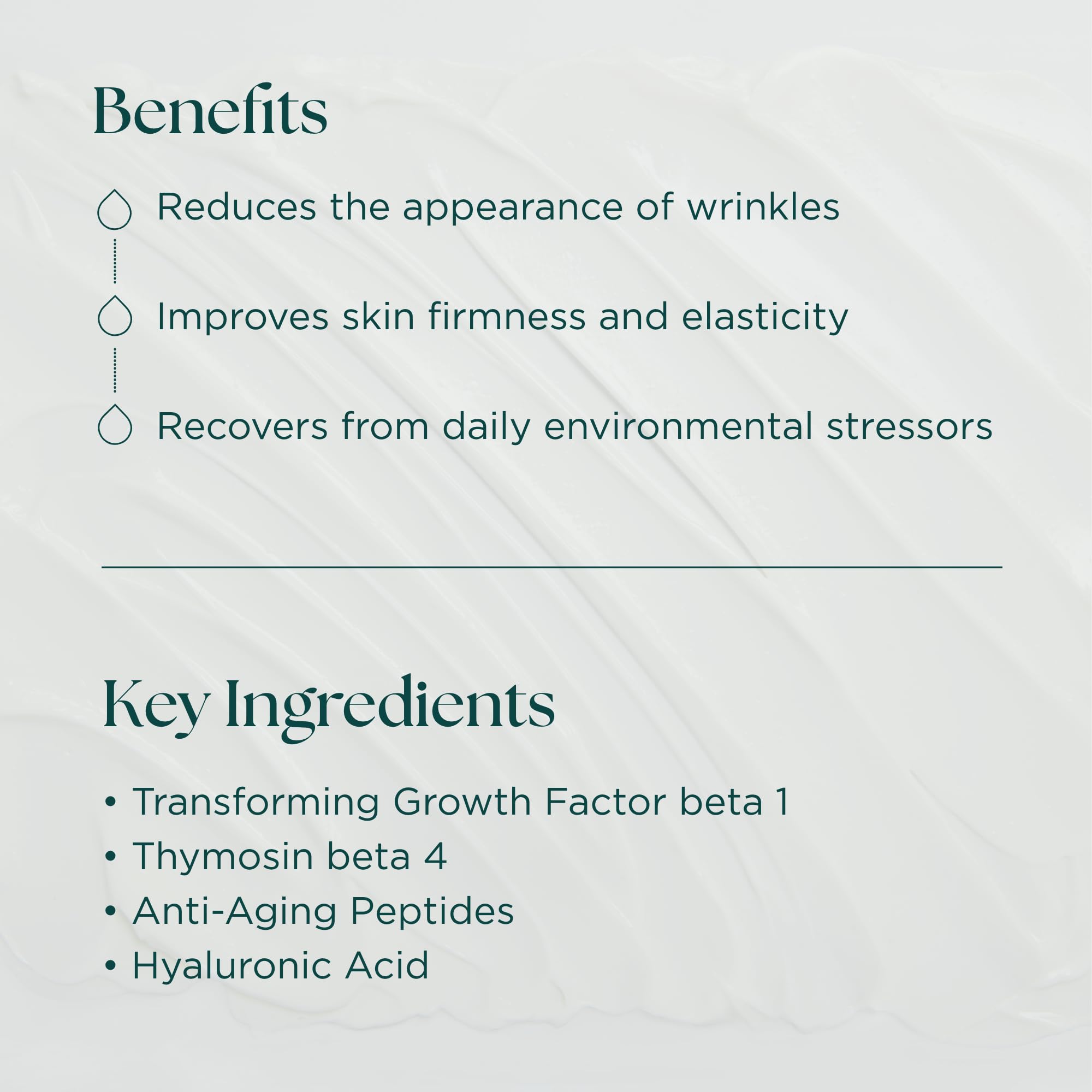 Marini SkinSolutions Transformation Face Cream swatch demonstrates hydrating, plumping effect in routine use