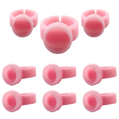 MARLLOGIVA soft silicone ink rings pink for clean pigment handling during microblading.