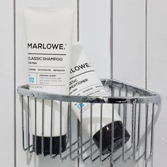 MARLOWE mens grooming shower scene with refreshing routine