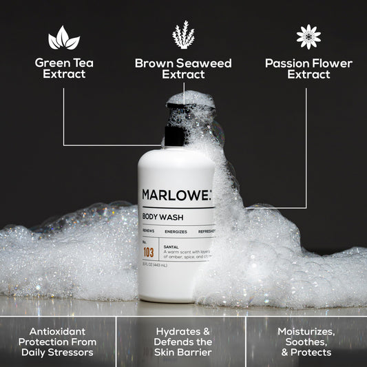 MARLOWE No. 103 foaming lather delivering thorough cleansing and refreshing feel