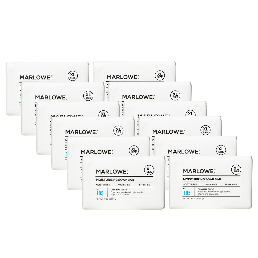 MARLOWE No. 105 bar soap lather splash for rich cleansing and hydration
