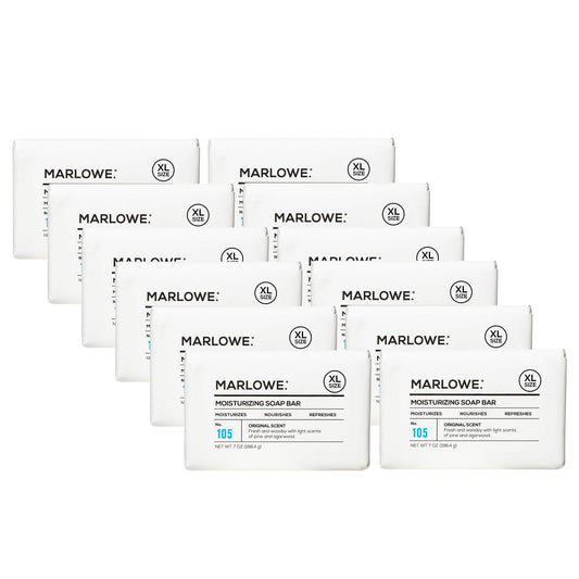 MARLOWE No. 105 bar soap lather splash for rich cleansing and hydration