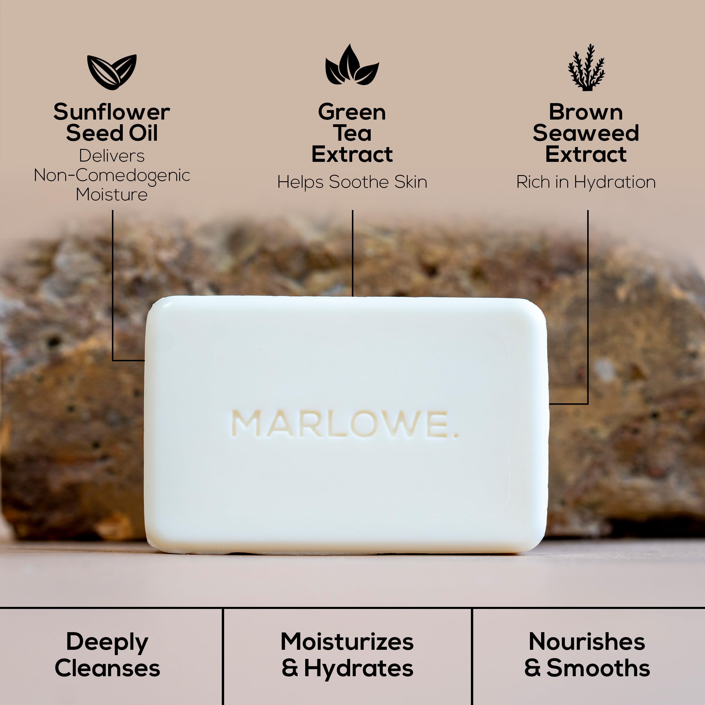 MARLOWE No. 105 bar soap sage fir scent offers fresh woodsy aroma