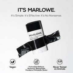 Applying MARLOWE No.024 after a shower for clean, confident daily wear.