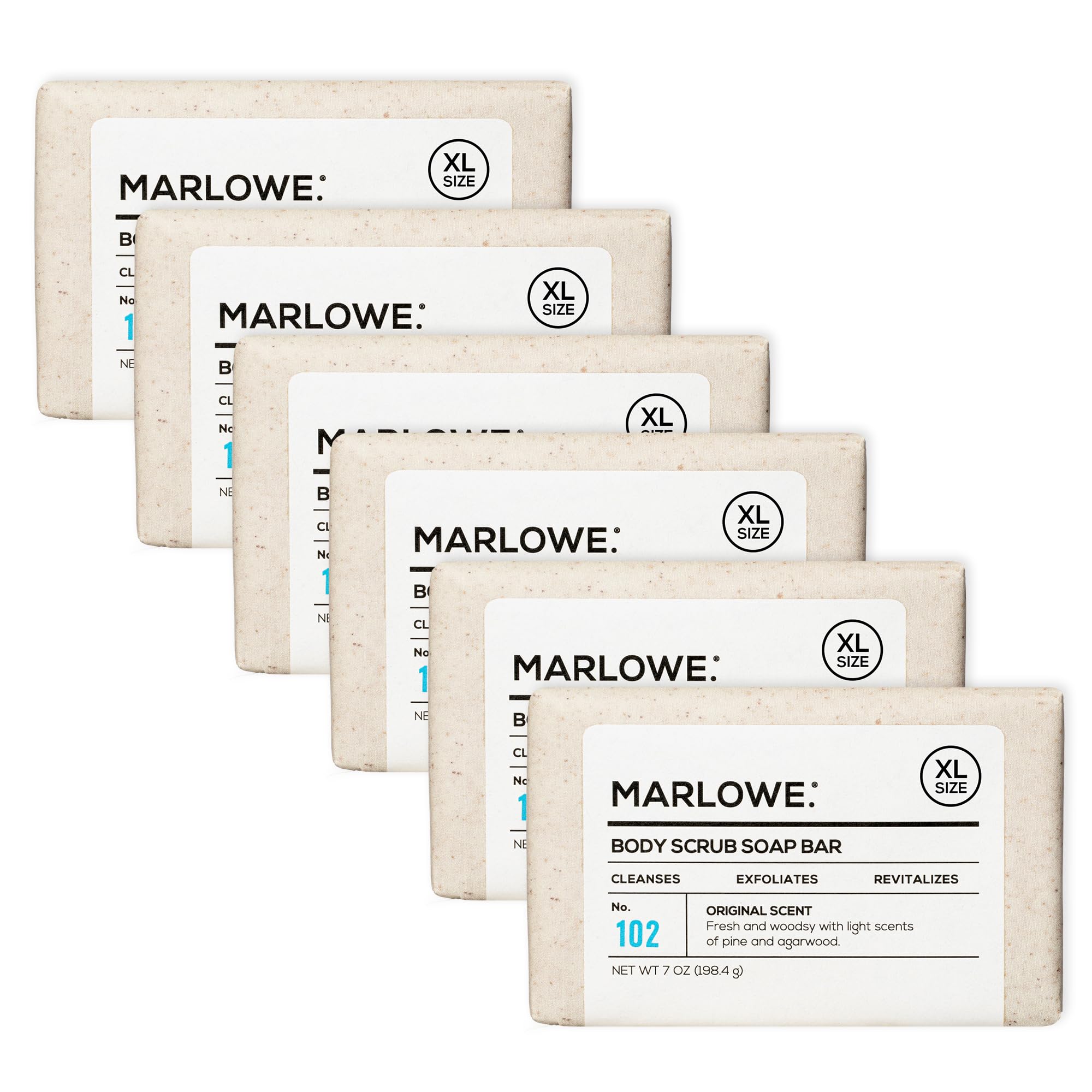 MARLOWE No. 102 bar closeup with shea butter for nourished skin