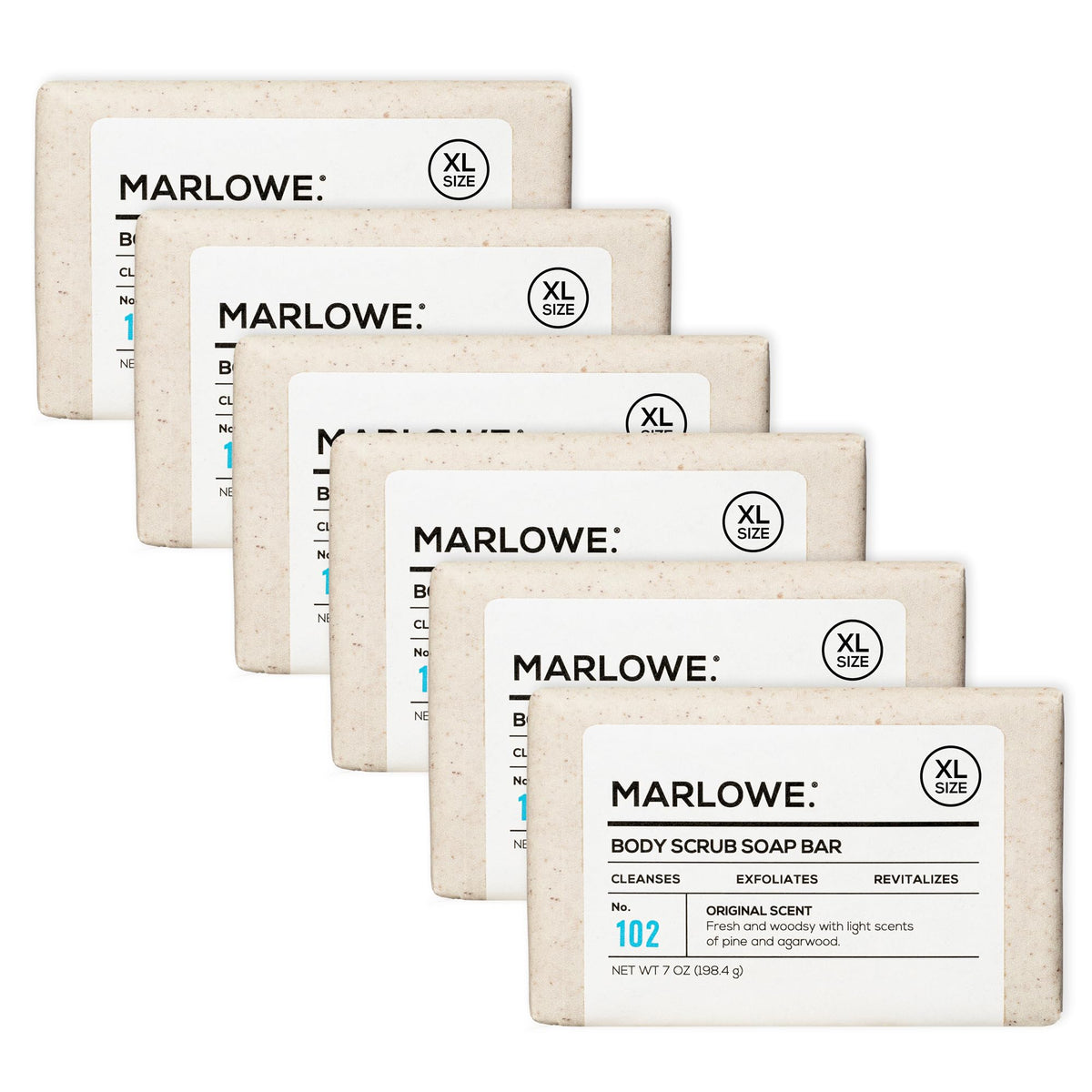 MARLOWE No. 102 bar closeup with shea butter for nourished skin