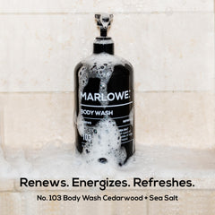 MARLOWE No.103 foam-lather closeup highlights rich bubbles for thorough cleansing.