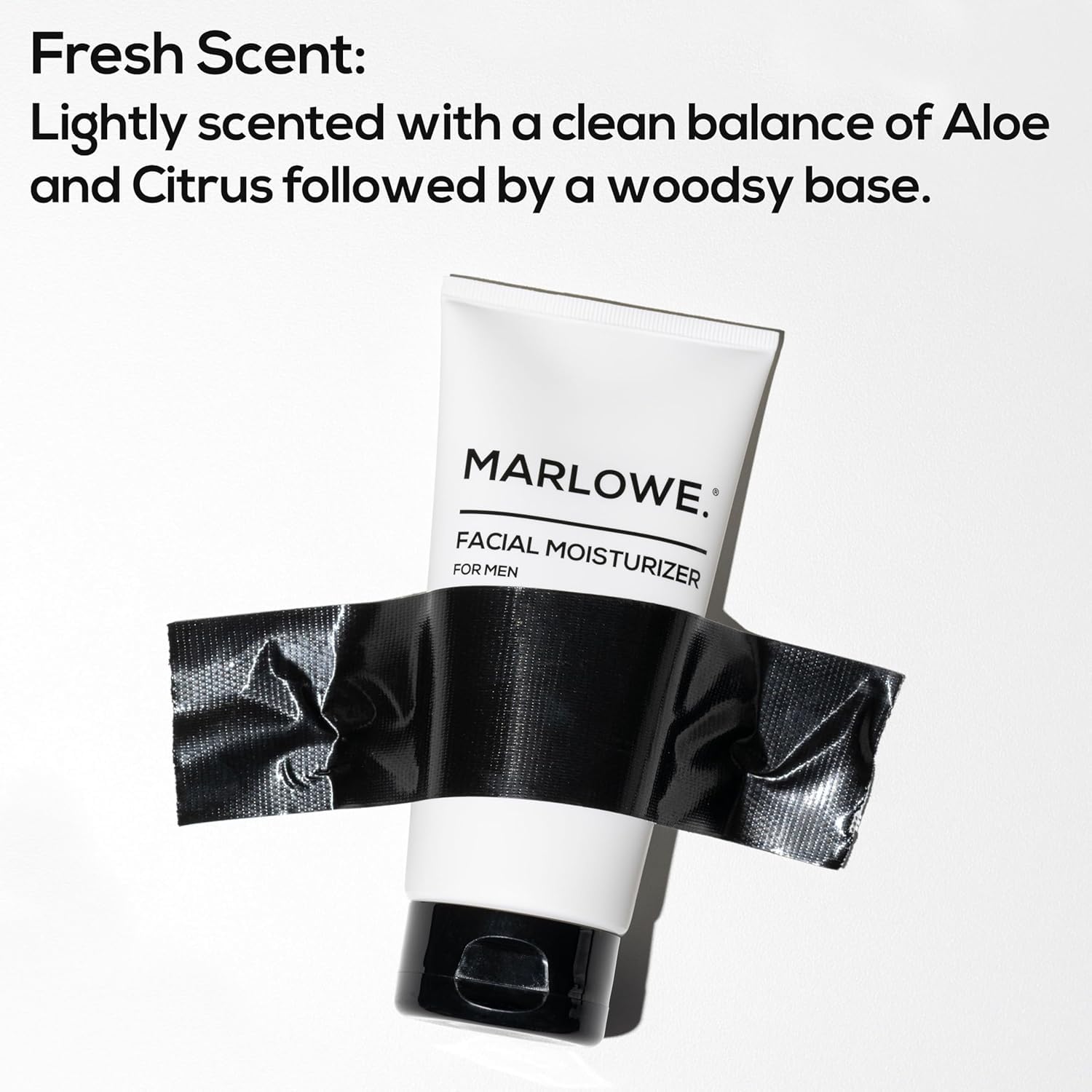 MARLOWE No. 123 moisturizer swatch on skin indicating quick absorption.