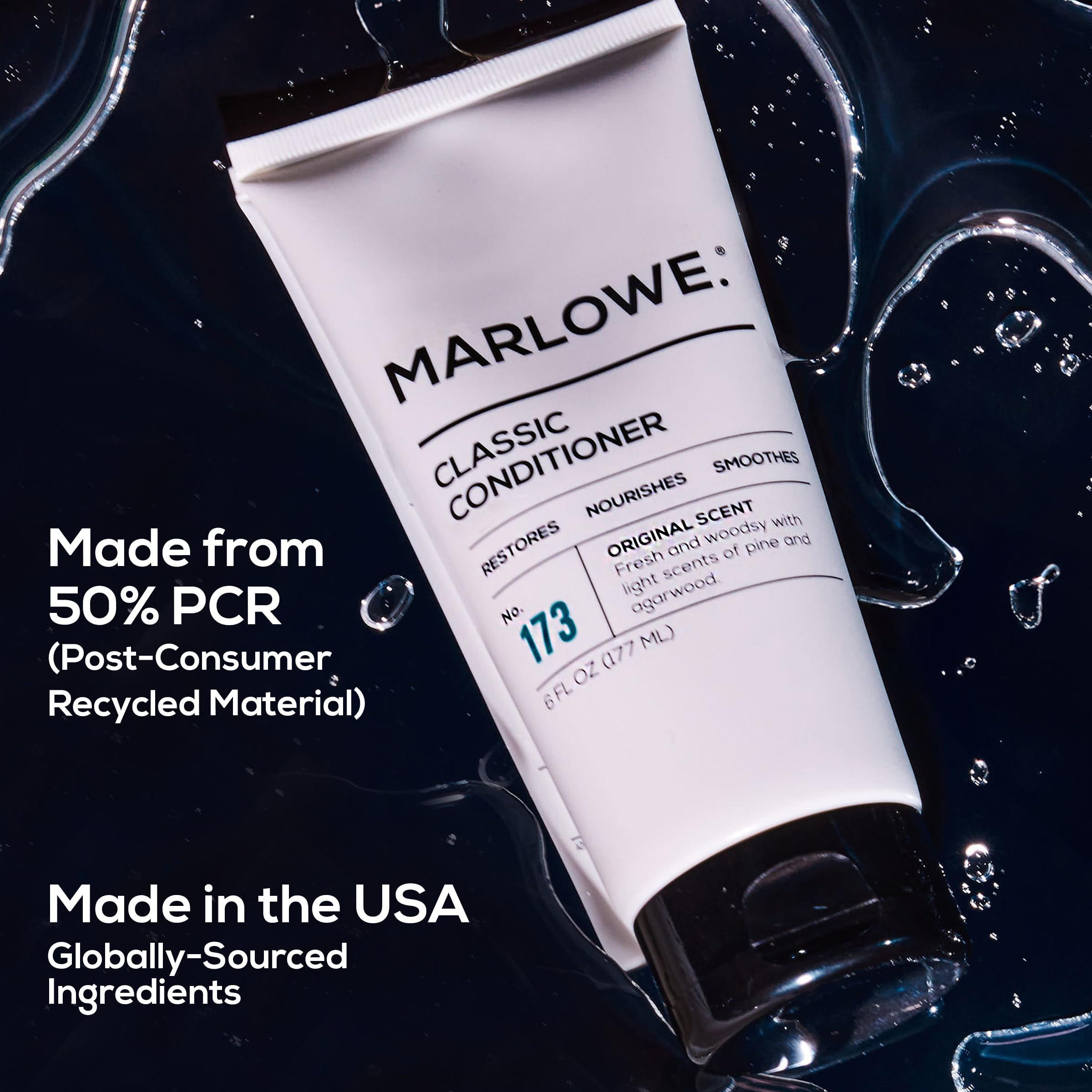 MARLOWE No.173 conditioner being applied to hair, ends targeted