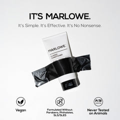 MARLOWE No.173 conditioner bottle close-up, creamy formula for smoother ends