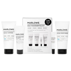 MARLOWE No204 daily essential face kit on display for easy gifting