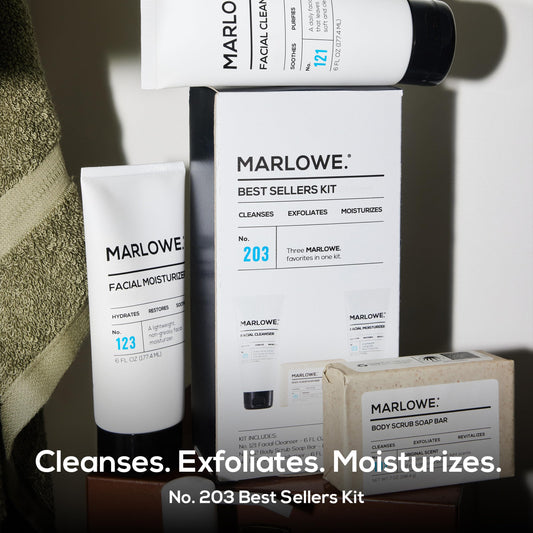 MARLOWE Signature No 102 Original Body Scrub Bar close up texture highlights exfoliation