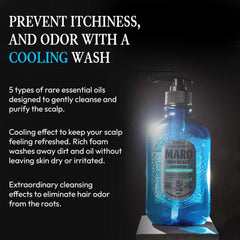 MARO Deo Scalp Shampoo gift-pack box emphasizes minty scent