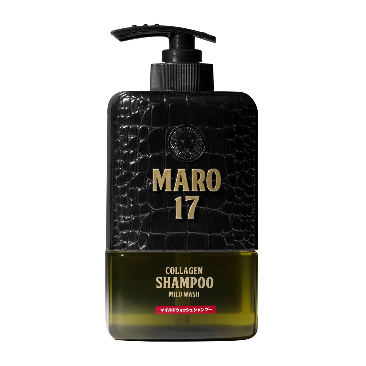 MARO17 Collagen Shampoo bottle showing gentle cleansing for sensitive scalps.