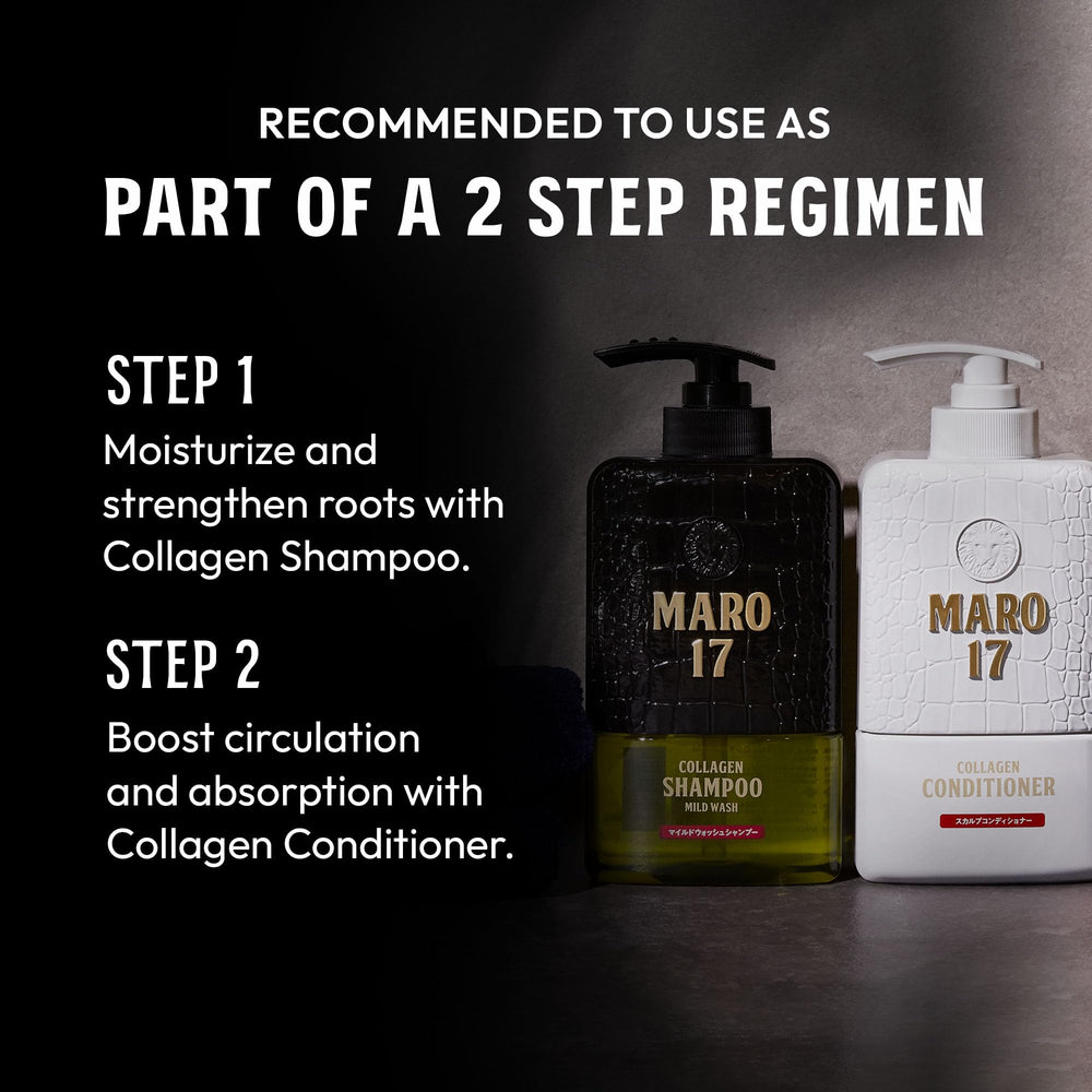 MARO17 Collagen Shampoo packaging hero emphasizes premium branding.